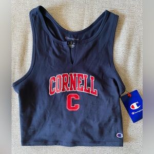 Navy Champion Cornell Crop Tank